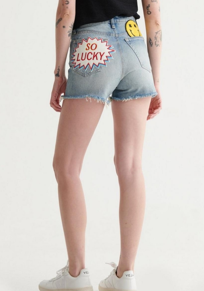 Lucky Brand Patch High Rise Denim Shorts - Picture 2 of 10